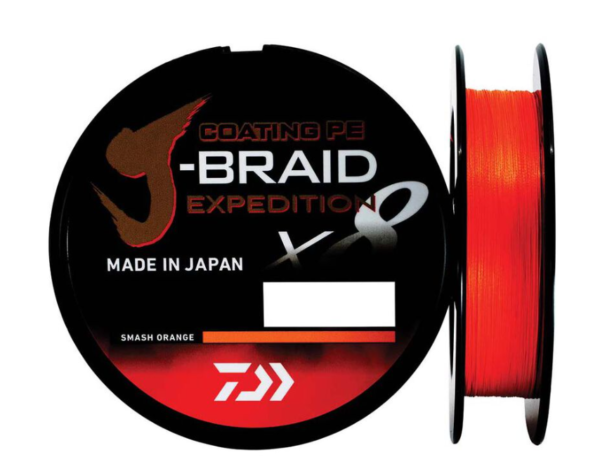 This is a photo of Daiwa J-Braid Expedition Braid Line Orange